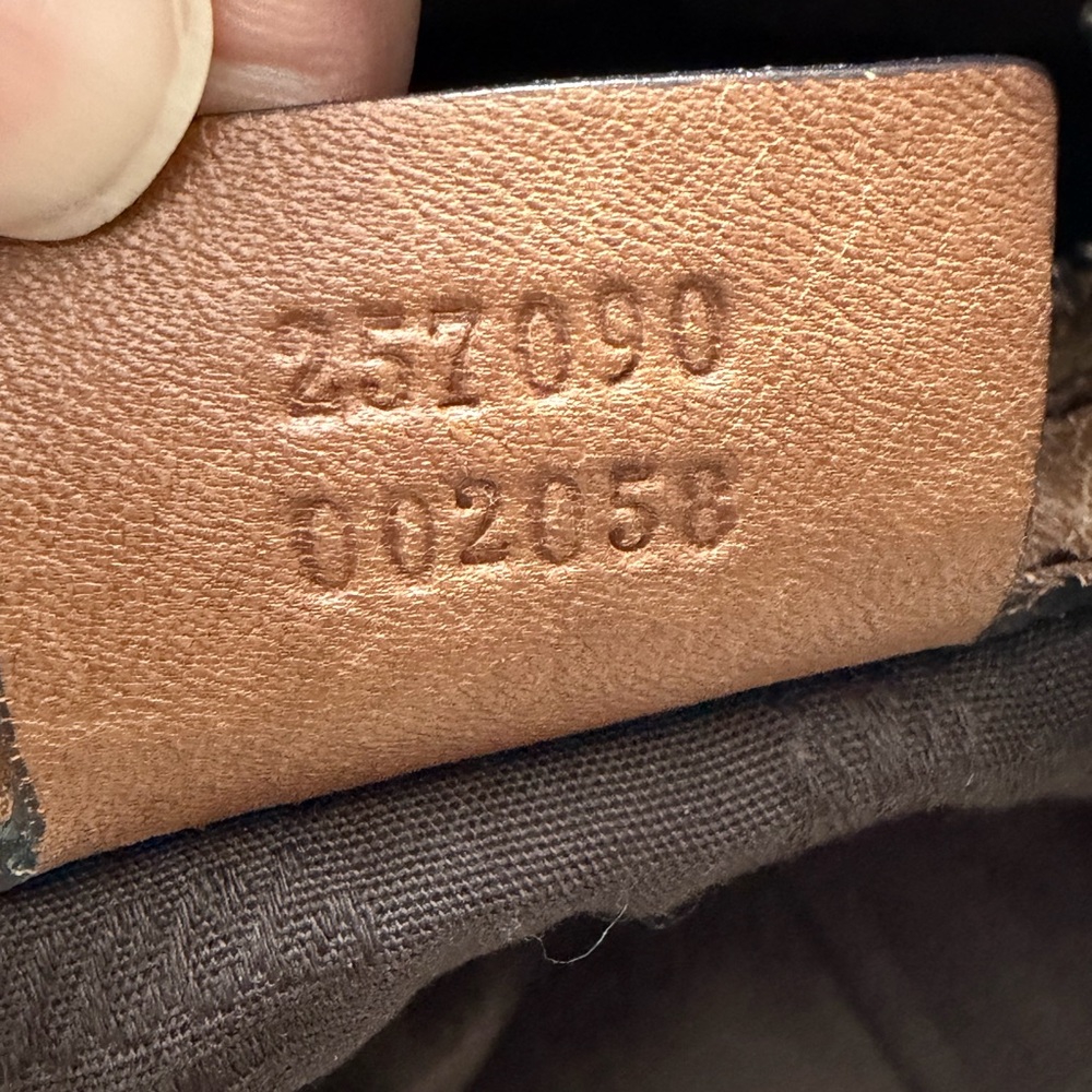 Gucci GG Canvas Bamboo Hobo Bag Brown Leather Braided Strap - Picture 12 of 12